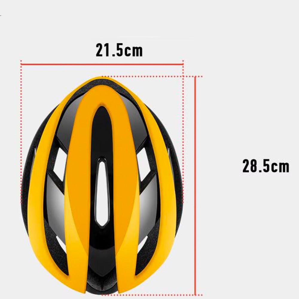 Rockbros 10110004006 dviračio šalmas, dydis M – geltona ir juoda -- Bicycle Helmets