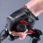 Rockbros S143-BK M dviračio pirštinės su gelio įdėklais - juodos -- Bicycle Gloves