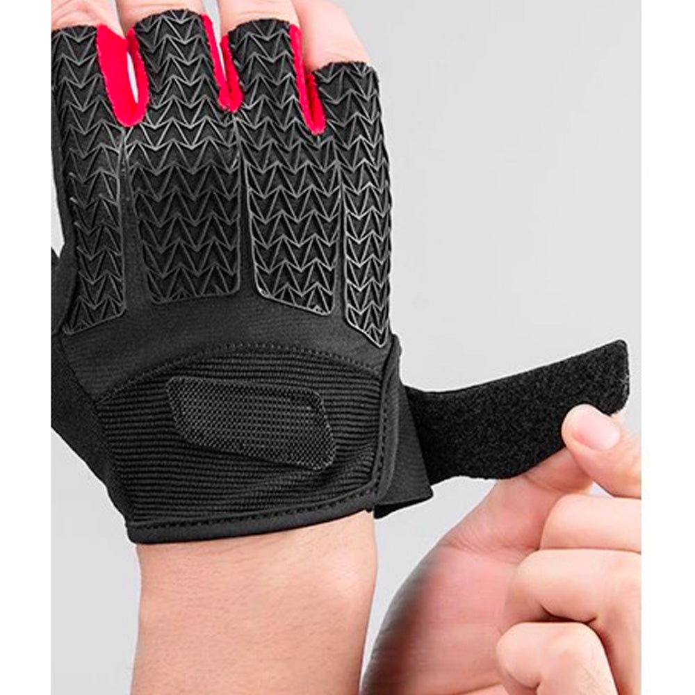 Rockbros S169BR L dviratinės pirštinės su žele įdėjimais - juodos ir raudonos -- Bicycle Gloves