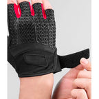 Rockbros S169BR L dviratinės pirštinės su žele įdėjimais - juodos ir raudonos -- Bicycle Gloves