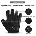 Rockbros S169BGR M dviračio pirštinės su gelio įdėklais - pilka -- Bicycle Gloves