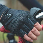 Rockbros S169BGR S dviračio pirštinės su gelio įdėklais - pilka -- Bicycle Gloves