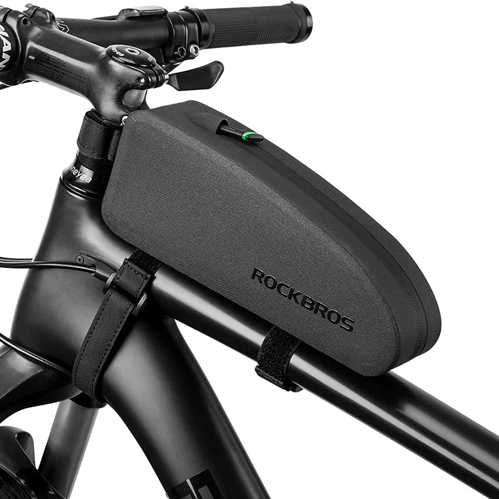Rockbros AS-019-1 dviračio krepšys rėmui, vandeniui nepralaidus, talpa 1,6 l - juodas -- Bicycle Bags