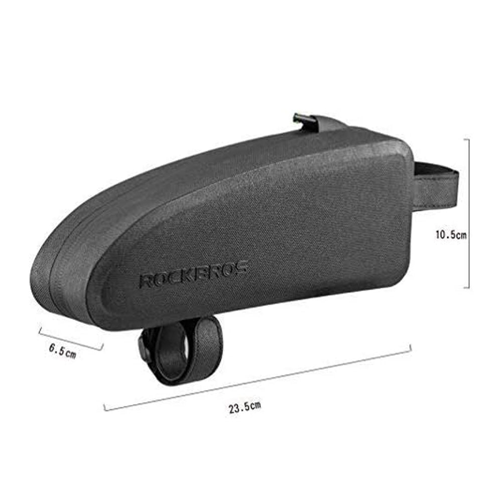 Rockbros AS-019-1 dviračio krepšys rėmui, vandeniui nepralaidus, talpa 1,6 l - juodas -- Bicycle Bags