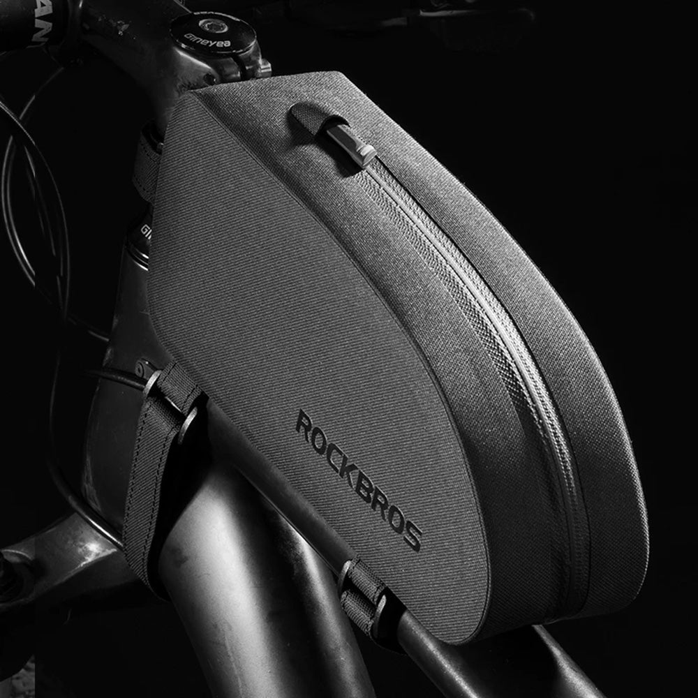 Rockbros AS-019-1 dviračio krepšys rėmui, vandeniui nepralaidus, talpa 1,6 l - juodas -- Bicycle Bags