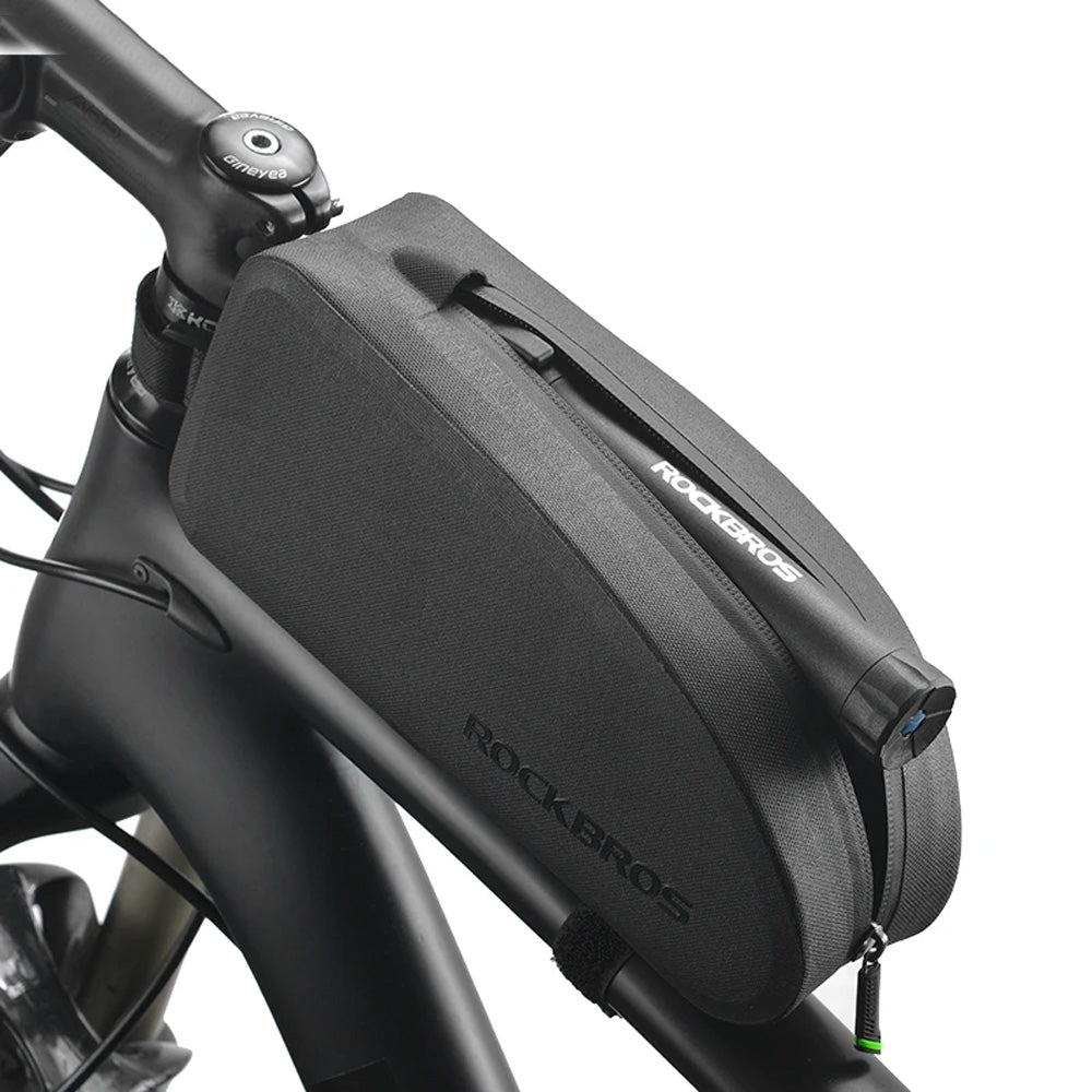 Rockbros AS-019-1 dviračio krepšys rėmui, vandeniui nepralaidus, talpa 1,6 l - juodas -- Bicycle Bags