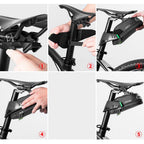 Rockbros C27-1 dviračio krepšys po sedile - juodas -- Bicycle Bags