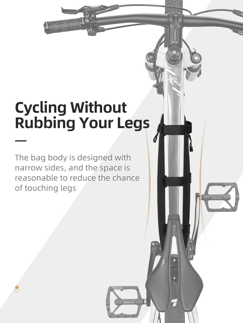 Rockbros AS-043 Velcro dviračio krepšys 3l - juodas -- Bicycle Bags