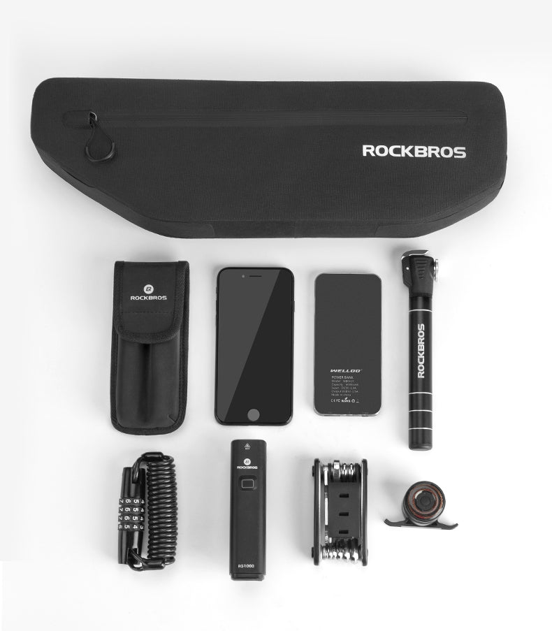 Rockbros AS-043 Velcro dviračio krepšys 3l - juodas -- Bicycle Bags