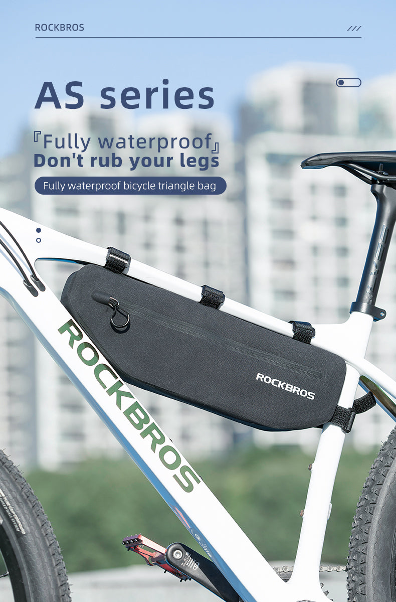 Rockbros AS-043 Velcro dviračio krepšys 3l - juodas -- Bicycle Bags