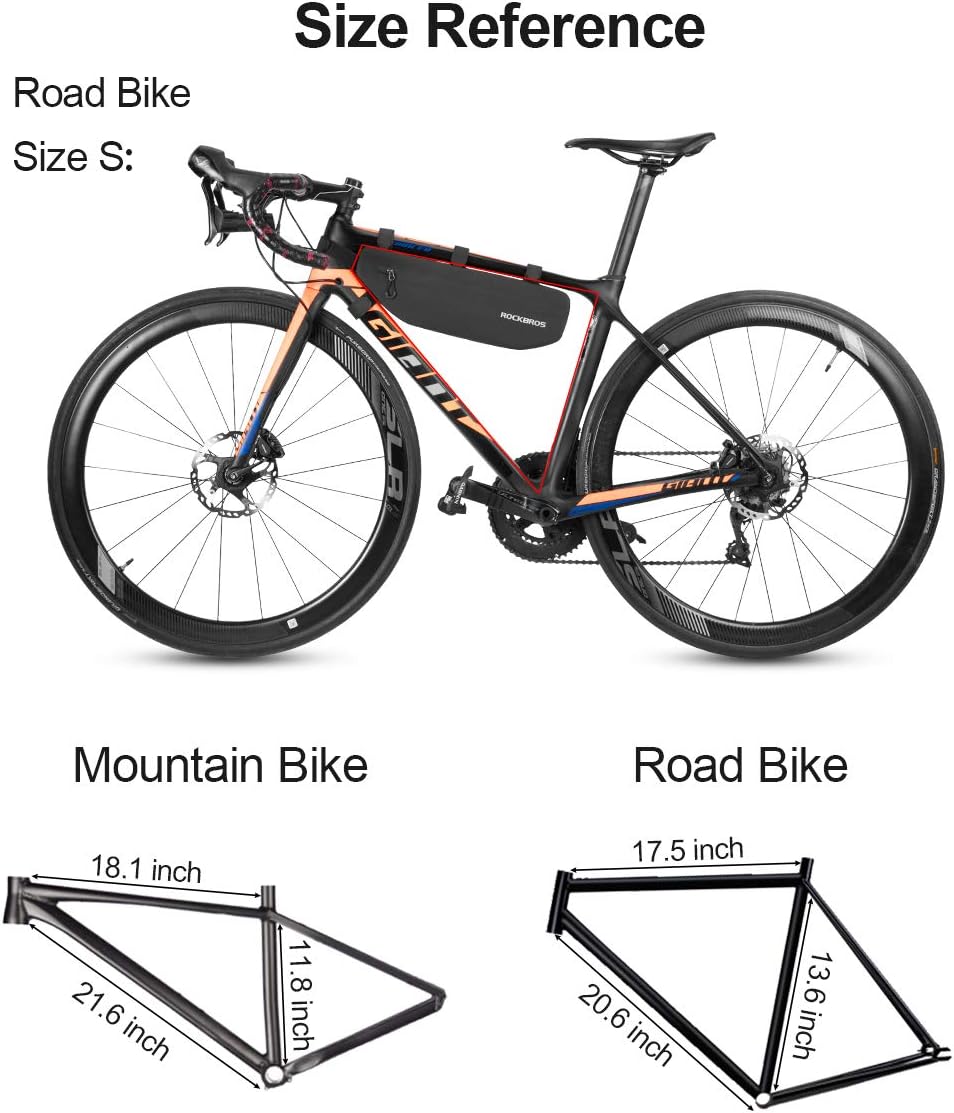 Rockbros AS-043 Velcro dviračio krepšys 3l - juodas -- Bicycle Bags