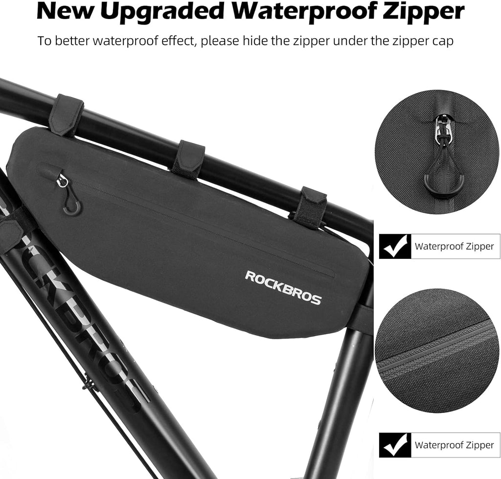 Rockbros AS-043 Velcro dviračio krepšys 3l - juodas -- Bicycle Bags
