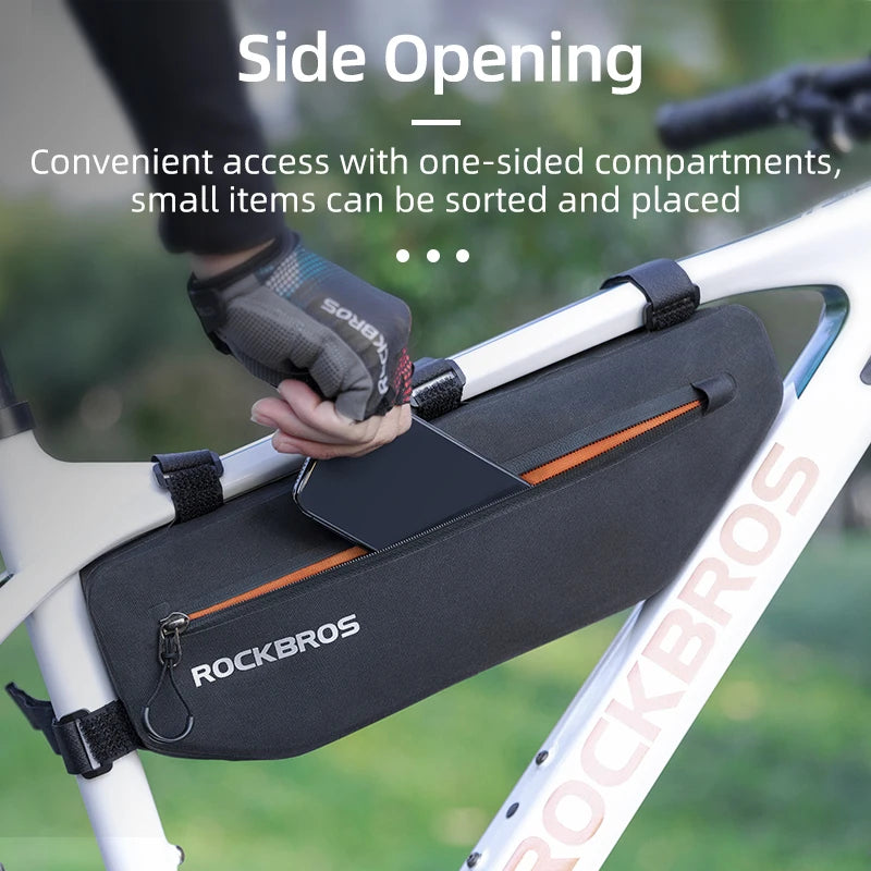 Rockbros AS-043 Velcro dviračio krepšys 3l - juodas -- Bicycle Bags