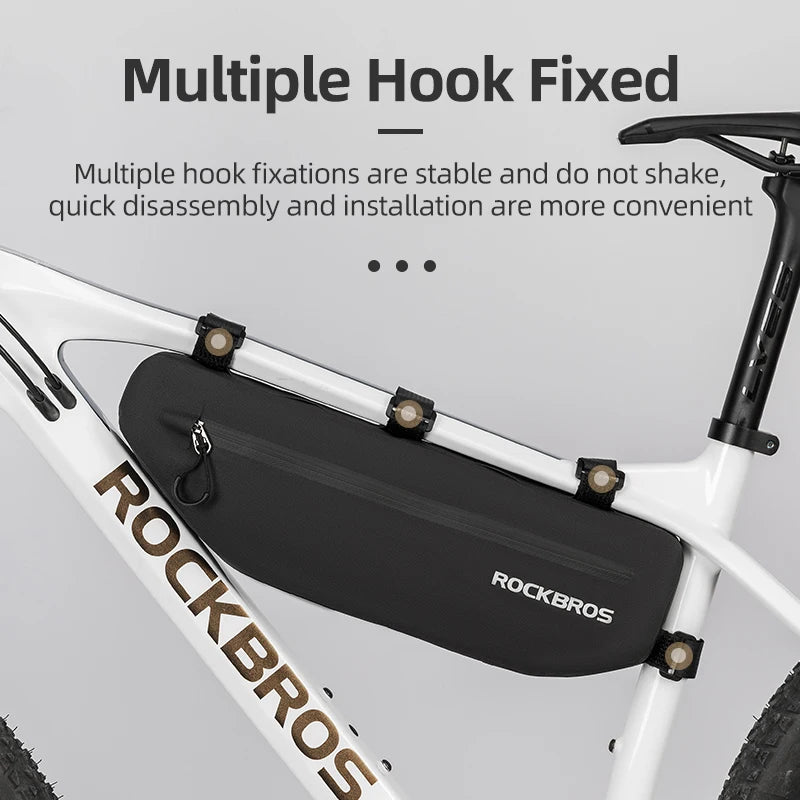 Rockbros AS-043 Velcro dviračio krepšys 3l - juodas -- Bicycle Bags