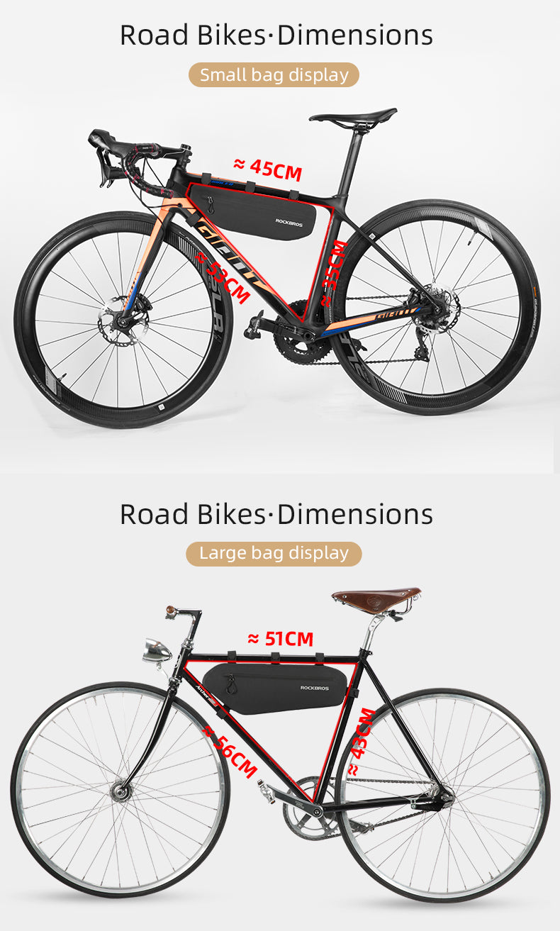 Rockbros AS-043 Velcro dviračio krepšys 3l - juodas -- Bicycle Bags
