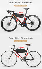 Rockbros AS-043 Velcro dviračio krepšys 3l - juodas -- Bicycle Bags