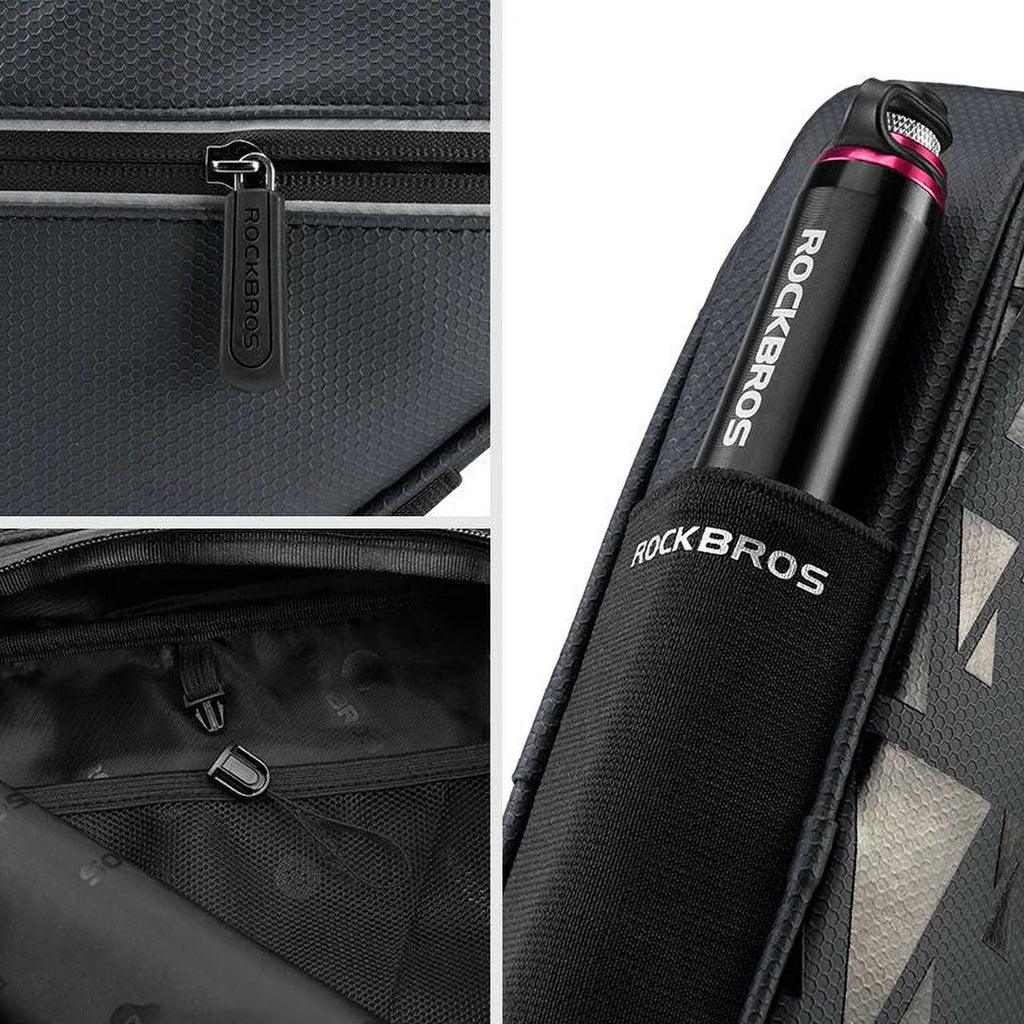 Rockbros B39-2 nepramustas dviračio rėmo krepšys - juodas -- Bicycle Bags