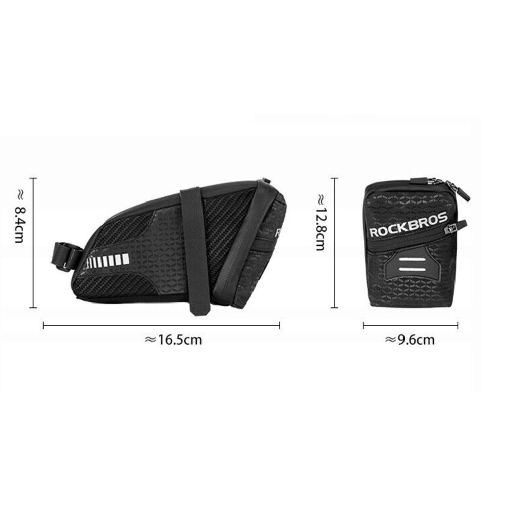 Rockbros C29-BK nepramustas dviračio krepšys po sedyne - juodas -- Bicycle Bags