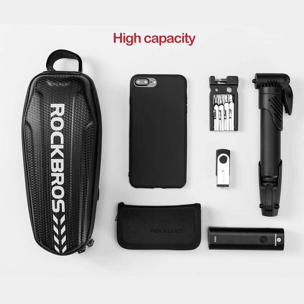 Rockbros B60 nepramustas dviračio rėmo krepšys - juodas -- Bicycle Bags