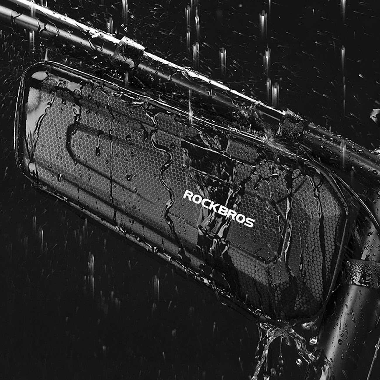 Rockbros B66 nepermerkiamas dviračio krepšys rėmui - juodas -- Bicycle Bags