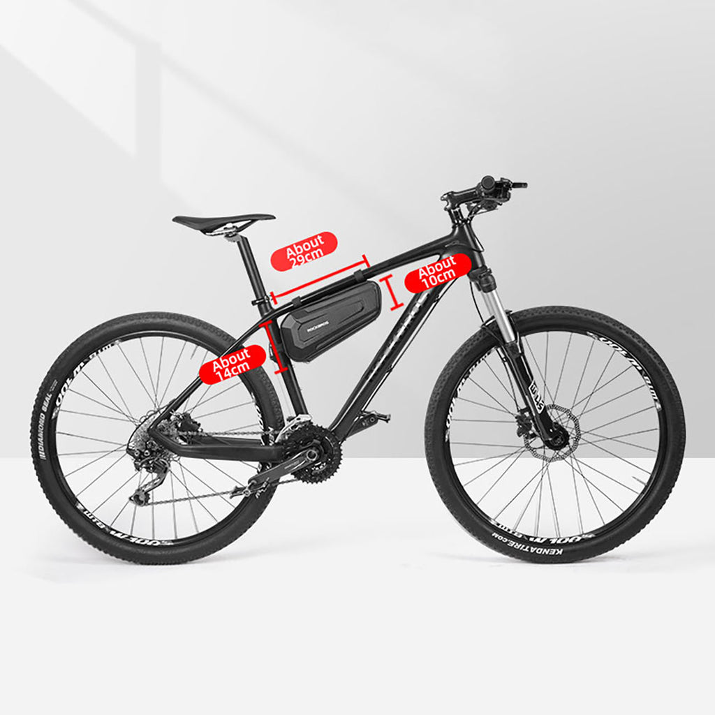 Rockbros B66 nepermerkiamas dviračio krepšys rėmui - juodas -- Bicycle Bags