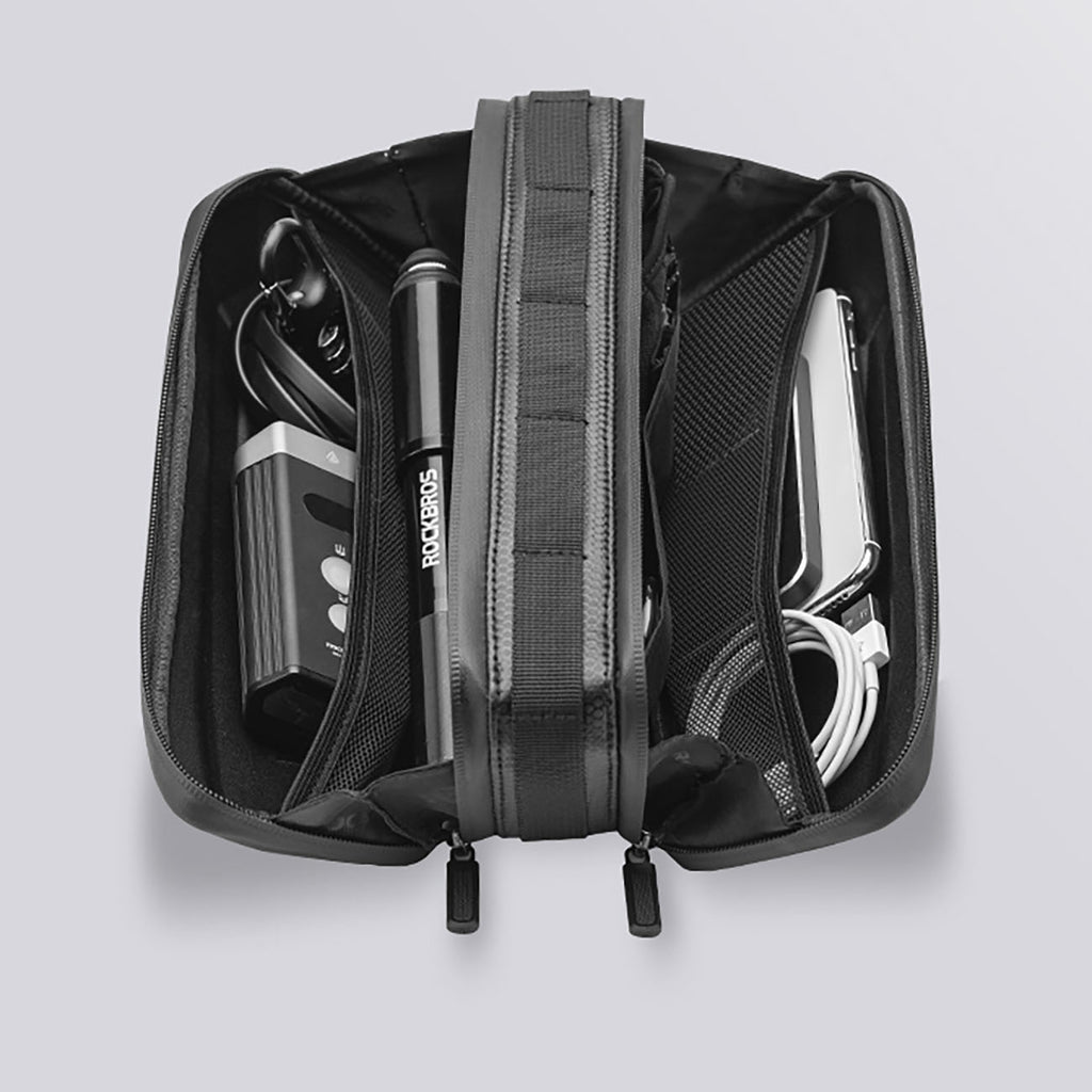 Rockbros B66 nepermerkiamas dviračio krepšys rėmui - juodas -- Bicycle Bags