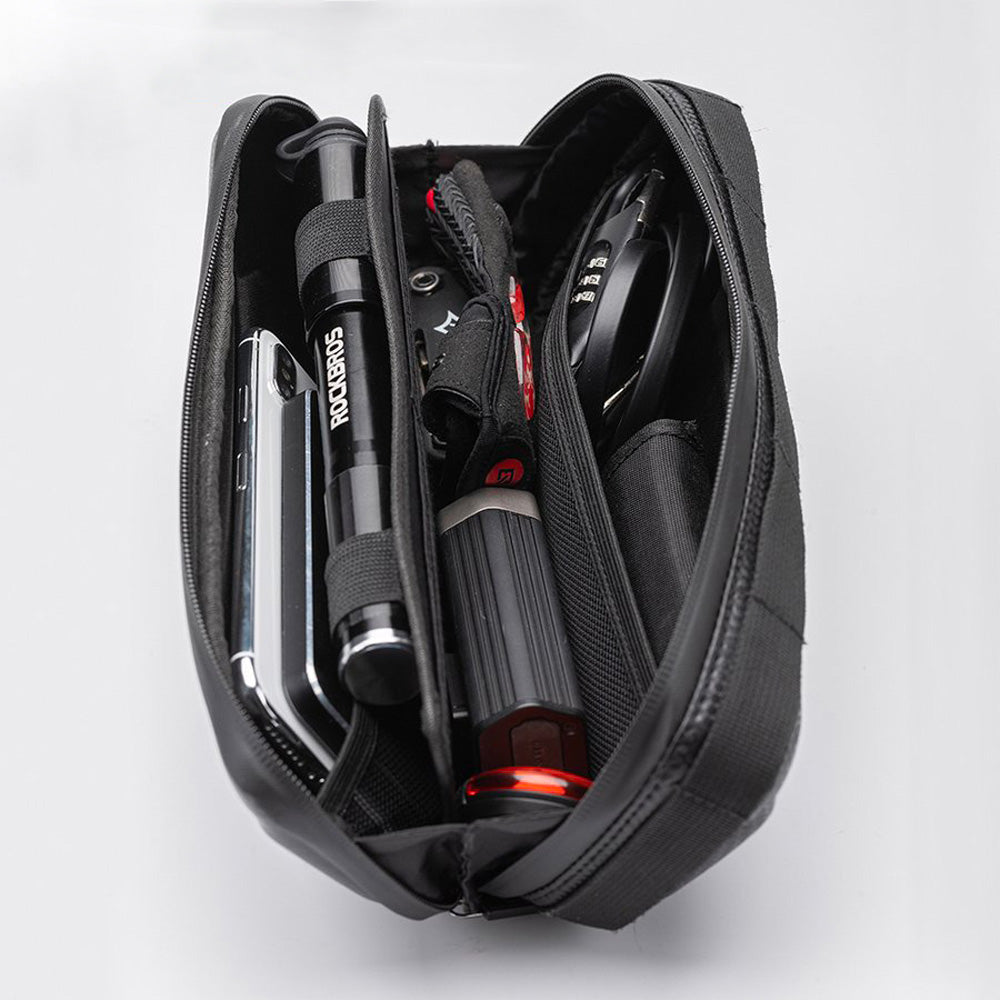 Rockbros B66 nepermerkiamas dviračio krepšys rėmui - juodas -- Bicycle Bags