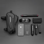 Rockbros B68-1 dviračio krepšys su telefono kišene, 1,7l, juodas -- Bicycle Bags