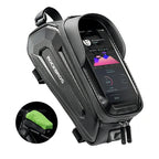 Rockbros B68 dviračio krepšys su telefono kišene ir viršeliu, 1,7l - Juodas -- Bicycle Bags