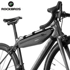 Rockbros AS-052 vandeniui nepralaidus dviračio krepšys rėmui - pilkas -- Bicycle Bags