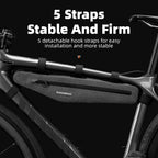 Rockbros AS-052 vandeniui nepralaidus dviračio krepšys rėmui - pilkas -- Bicycle Bags