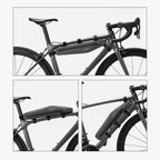 Rockbros AS-052 vandeniui nepralaidus dviračio krepšys rėmui - pilkas -- Bicycle Bags