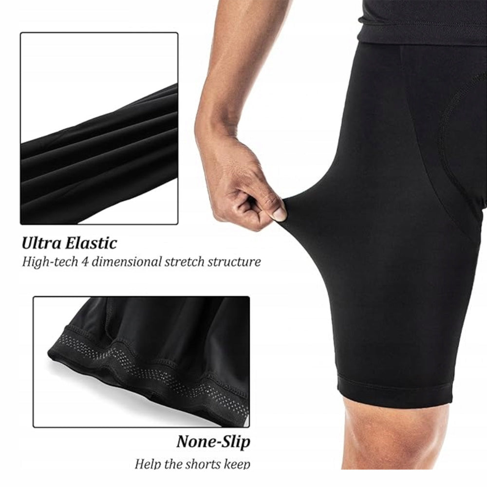 Rockbros RK2002XL petnešomis šortai su XL padu - juodas -- Cycling Shorts & Bib Shorts