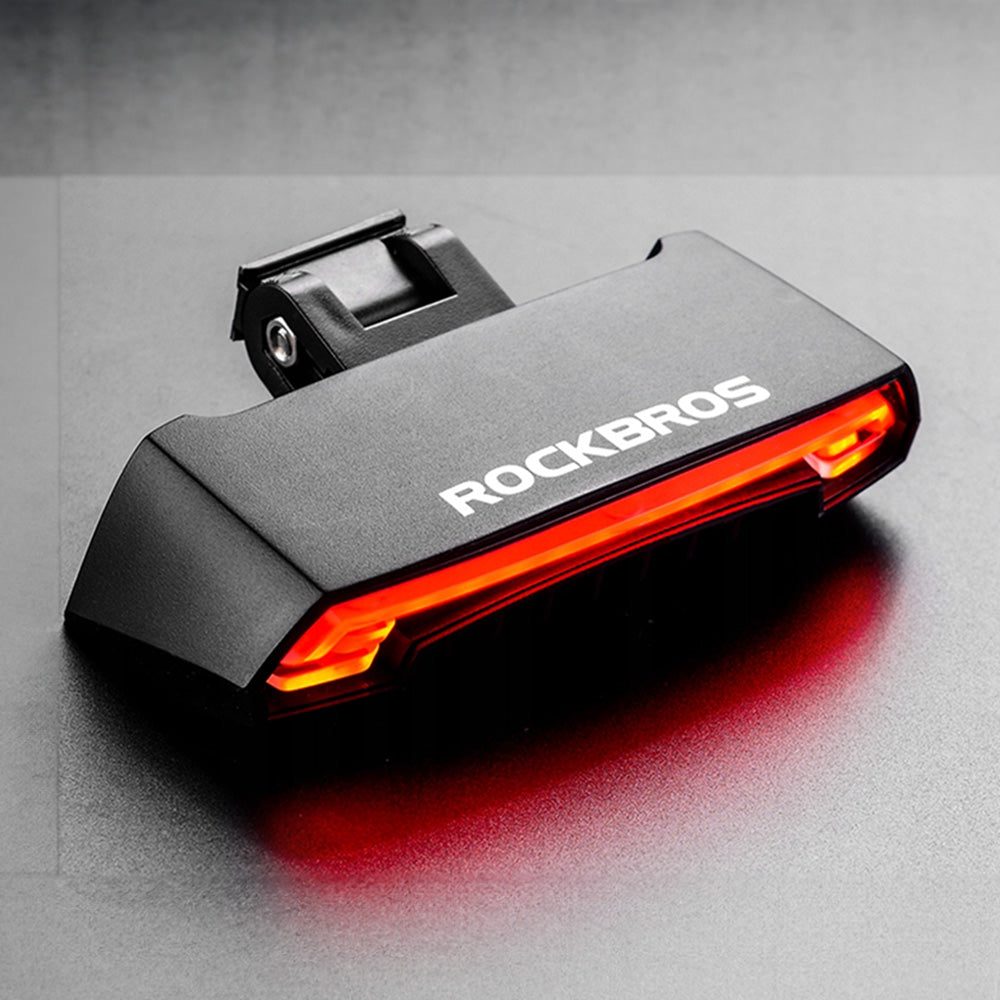 Rockbros LKWD-R1 galinė dviračio lempa su lazeriu ir nuotoliniu valdymu + Micro USB - USB-A kabelis - juoda -- Bicycle Lights