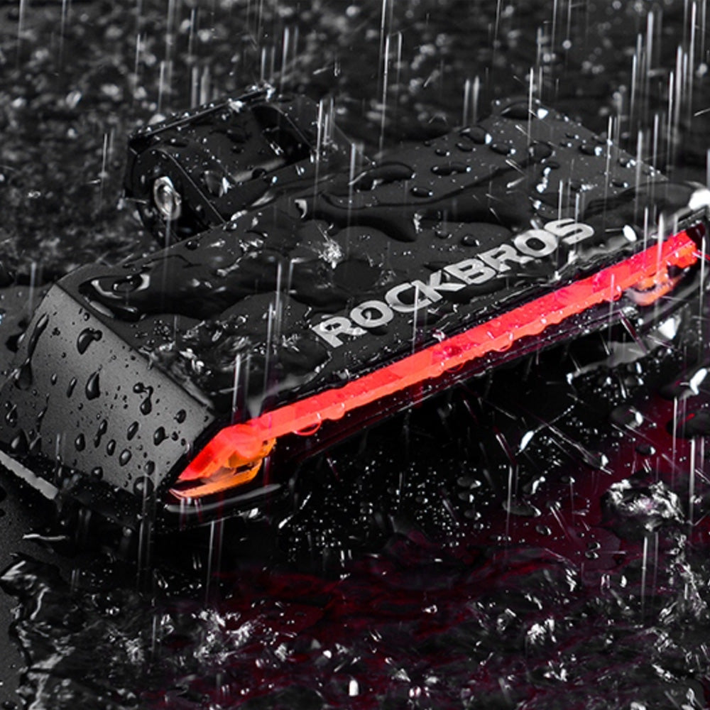 Rockbros LKWD-R1 galinė dviračio lempa su lazeriu ir nuotoliniu valdymu + Micro USB - USB-A kabelis - juoda -- Bicycle Lights
