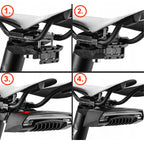 Rockbros LKWD-R1 galinė dviračio lempa su lazeriu ir nuotoliniu valdymu + Micro USB - USB-A kabelis - juoda -- Bicycle Lights