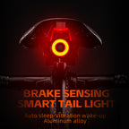 Rockbros Q5 galinė dviračio lempa su intelektualiu stabdymo sistema - juoda -- Bicycle Lights