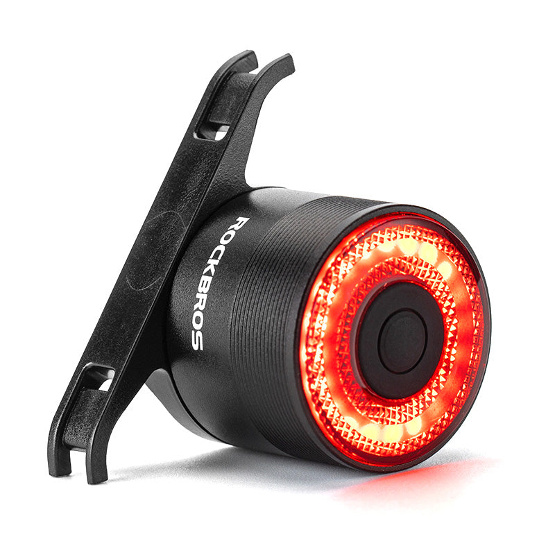 Rockbros Q3 galinė dviračio lempa su Protinga Sustojimo Sistema - juoda -- Bicycle Lights