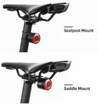 Rockbros Q3 galinė dviračio lempa su Protinga Sustojimo Sistema - juoda -- Bicycle Lights