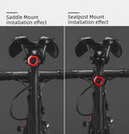 Rockbros Q3 galinė dviračio lempa su Protinga Sustojimo Sistema - juoda -- Bicycle Lights