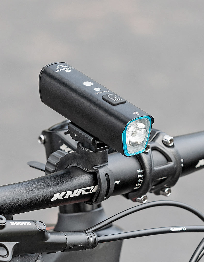 Rockbros V9M-1000 priekinė dviračio lempa 1000lm - juoda -- Bicycle Lights