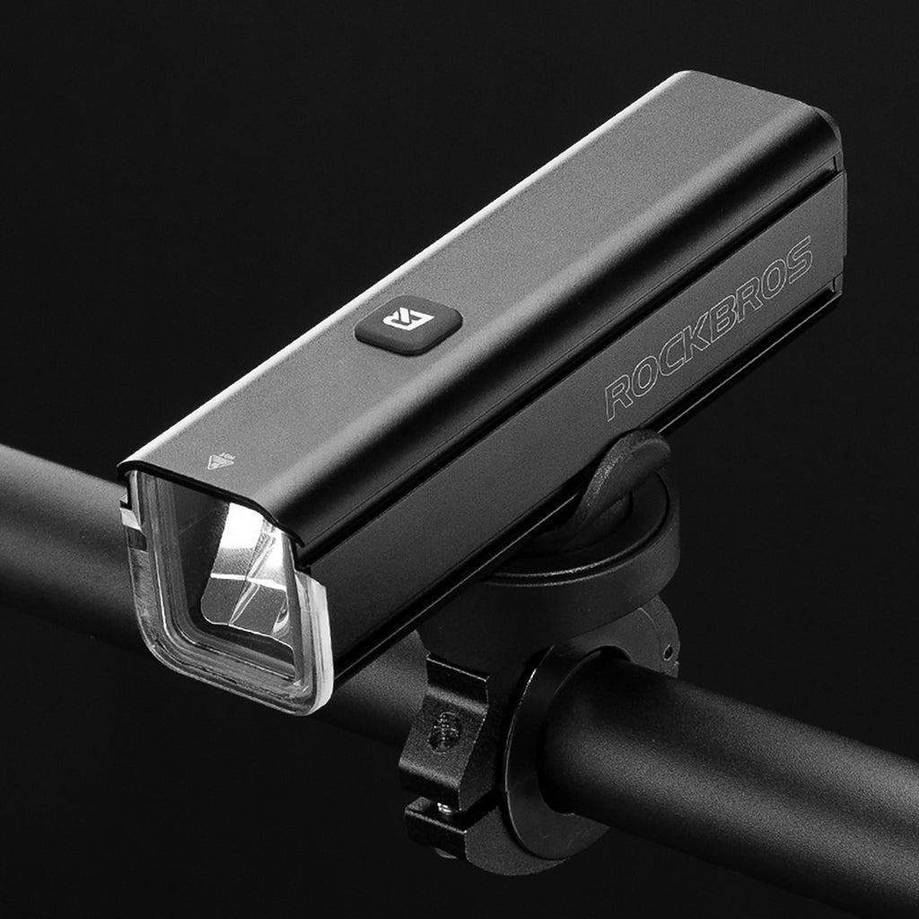 Rockbros 24610002001 priekinė dviračio lempa 1000 lm + USB-C - USB-A kabelis - juoda -- Bicycle Lights