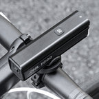 Rockbros 24610002001 priekinė dviračio lempa 1000 lm + USB-C - USB-A kabelis - juoda -- Bicycle Lights