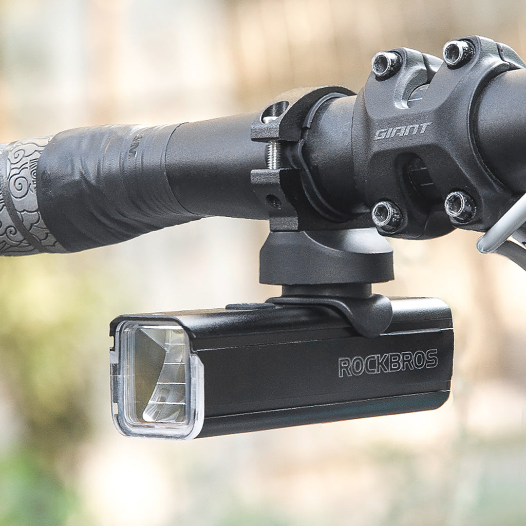 Rockbros 24610002001 priekinė dviračio lempa 1000 lm + USB-C - USB-A kabelis - juoda -- Bicycle Lights