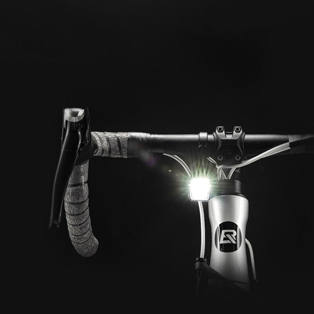 Rockbros 24610002001 priekinė dviračio lempa 1000 lm + USB-C - USB-A kabelis - juoda -- Bicycle Lights