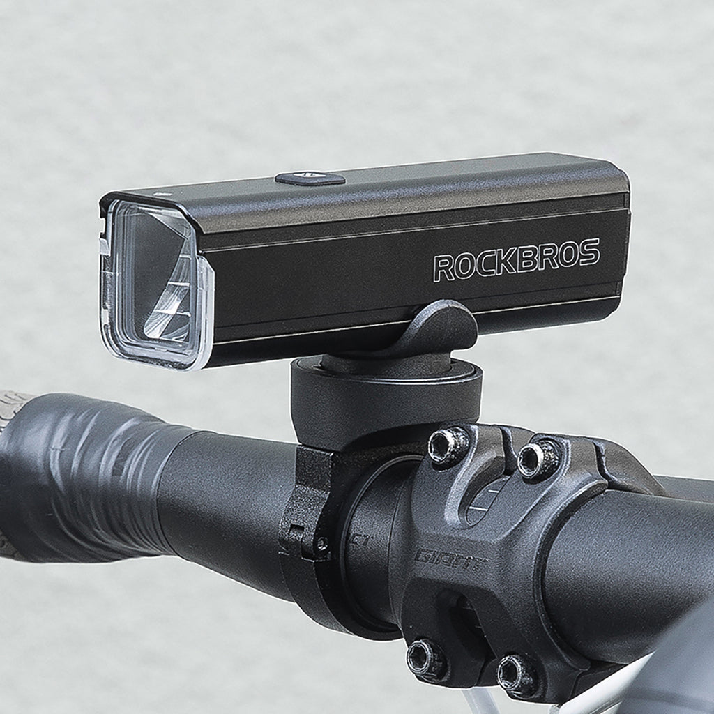 Rockbros 24610002001 priekinė dviračio lempa 1000 lm + USB-C - USB-A kabelis - juoda -- Bicycle Lights