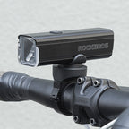 Rockbros 24610002001 priekinė dviračio lempa 1000 lm + USB-C - USB-A kabelis - juoda -- Bicycle Lights