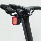 Rockbros Q2S LED galinė dviračio lempa su Smart Stop sistema + USB-C - USB-A kabelis - juoda -- Bicycle Lights