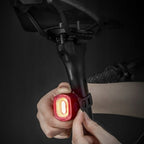 Rockbros Q2S LED galinė dviračio lempa su Smart Stop sistema + USB-C - USB-A kabelis - juoda -- Bicycle Lights