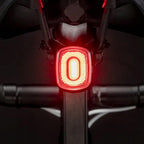 Rockbros Q2S LED galinė dviračio lempa su Smart Stop sistema + USB-C - USB-A kabelis - juoda -- Bicycle Lights